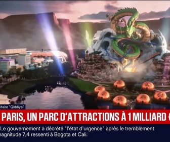 Replay BFM Première - Un projet pour un parc d'attractions à un milliard d'euros près de Paris?