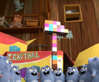 Replay Grizzy et les lemmings - Lemmings à bloc