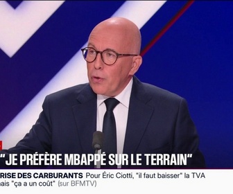 Replay BFM Politique - Éric Ciotti, président de l'UDR et maire de Nice: Je préfère Kylian Mbappé sur le terrain, que dans le commentaire politique