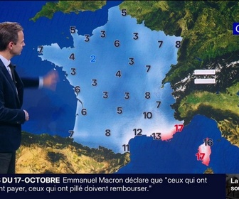 Replay BFM Première - Premières gelées de la saison, baisse des températures et fortes pluies… la météo de ce lundi 19 octobre
