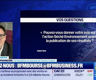 Replay BFM Bourse - Culture Bourse : Pouvez-vous donner votre avis sur l'action Séché Environnement avant la publication de ses résultats ? , par Julie Cohen-Heurton - 22/11
