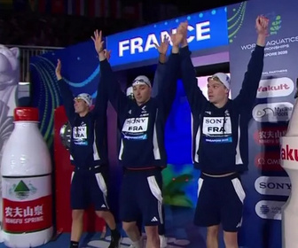 Replay 4x100m 4 nages (H) : la France médaillée d'argent en pulvérisant le record national
