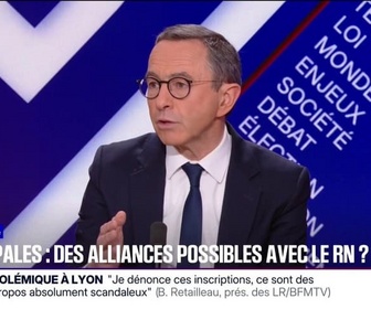 Replay BFM Politique - Municipales: Jamais je n'encouragerai nos électeurs à voter pour LFI, pour le reste ce sera une consigne de liberté, déclare Bruno Retailleau (LR)