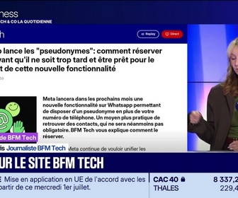 Replay Tech & Co, la quotidienne - À lire sur le site Tech&Co : Whatsapp lance les pseudonymes, comment réserver le vôtre avant qu'il ne soit trop tard et être prêt pour le lancement de cette nouvelle fonctionnalité, par Salomé Ferr