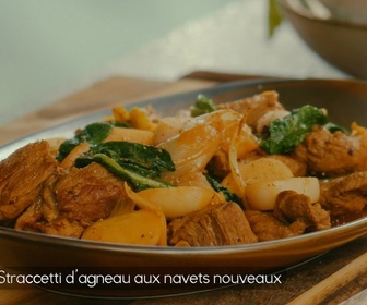 Replay Petits Plats en équilibre - Straccetti d'agneau, navet nouveau et feuille de navet