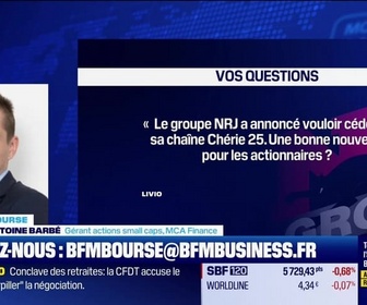 Replay BFM Bourse - Culture Bourse : Le groupe NRJ a annoncé vouloir céder sa chaîne Chérie 25 : une bonne nouvelle pour les actionnaires ? , par Julie Cohen-Heurton - 23/06