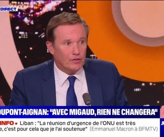 Replay Julie jusqu'à minuit - Dupont-Aignan : avec Migaud, rien ne changera - 24/09