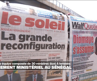 Replay Journal de l'Afrique - Remaniement ministériel au Sénégal : une nouvelle équipe de 30 ministres dont 4 femmes
