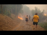 Replay Images spectaculaires de l'incendie qui a déjà ravagé plus de 200 hectares en Galice