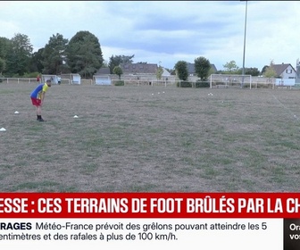 Replay BFM Première - Les terrains de foot amateur souffrent de la sécheresse