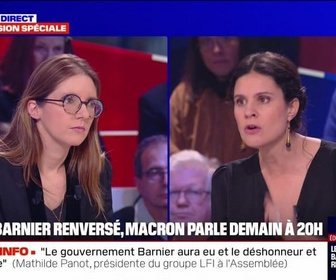 Replay La motion de censure adoptée, les principaux acteurs Face à BFM