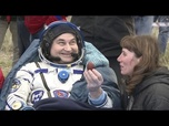 Replay Retour sur Terre à bord d'un Soyouz de deux cosmonautes russes et d'un astronaute américain