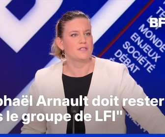 Replay BFM Politique - Mathilde Panot estime que le député LFI n'a pas de responsabilité dans la mort de Quentin Deranque
