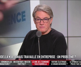 Replay Les Grandes Gueules - Bardella n'a jamais mis les pieds dans une entreprise , déplore le ministre de l'Economie… Est-ce que ça pose un problème ?