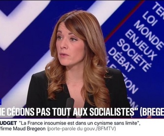 Replay BFM Politique - Maud Bregeon, porte-parole du gouvernement: Nous ne cédons pas tout aux socialistes