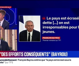 Replay 20H BFM - Crise politique: Le pays est écrasé sous la dette, affirme le Premier ministre, François Bayrou