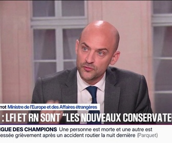 Replay BFM Politique - Jean-Noël Barrot: Les extrêmes de droite comme de gauche ont en commun d'être les nouveaux conservateurs (...) qui n'ont comme seul projet politique que de dresser les Français les uns contre les autres