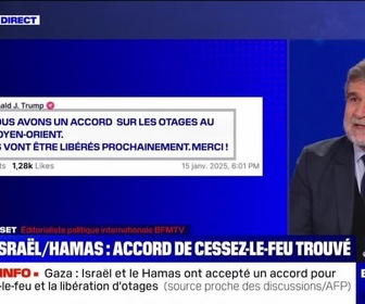 Replay BFM Story - Story 4 : Guerre entre Israël et le Hamas, un accord de trêve conclu - 15/01