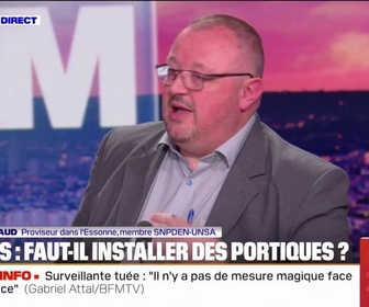 Replay 20H BFM - Surveillante tuée à Nogent: Ce qui est nécessaire, c'est qu'il y ait de l'humain au contact des élèves, affirme Cyril Coupaud, proviseur en Essonne