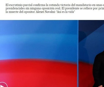 Replay Dans La Presse - En Russie, Vladimir Poutine réélu avec un score soviétique