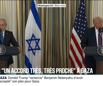 Replay 20H BFM - Gaza: Donald Trump évoque un accord très, très proche pour la paix, suite à ses échanges avec Benjamin Netanyahu