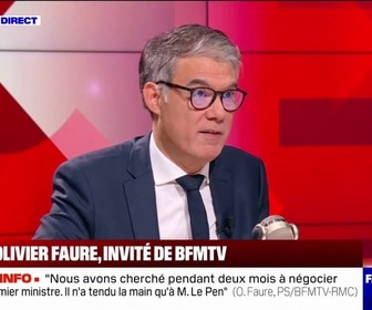 Replay Face à Face - Olivier Faure (PS) estime que le gouvernement de Michel Barnier fait barrage à la gauche