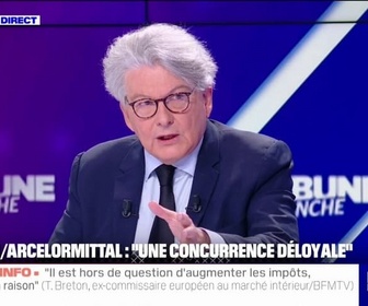 Replay BFM Politique - Nationalisation d'Arcelor Mittal : Si c'était une solution, cela se saurait, réagit Thierry Breton, ancien ministre de l'Économie