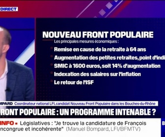 Replay BFM Politique - Programme économique du Nouveau Front populaire: La catastrophe économique est là, déjà sous nos yeux, affirme Manuel Bompard (LFI)