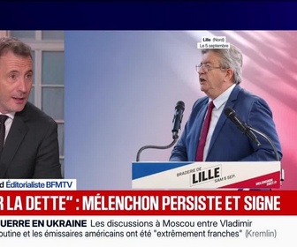 Replay BFM Grand Soir - Brûler la dette : Mélenchon persiste et signe - 05/09