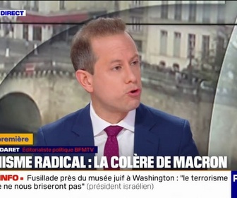 Replay Politique Première - ÉDITO - Le président n'était pas du tout content des fuites et l'a fait savoir: La colère d'Emmanuel Macron lors du Conseil de défense sur l'islamisme radical