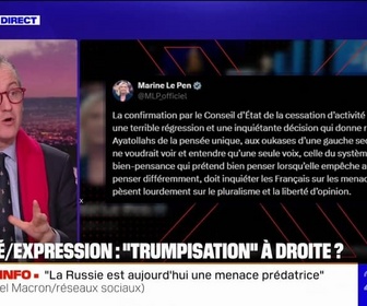 Replay 20H BFM - LE CHOIX DE CHRISTOPHE - Liberté d'expression: une trumpisation à droite?