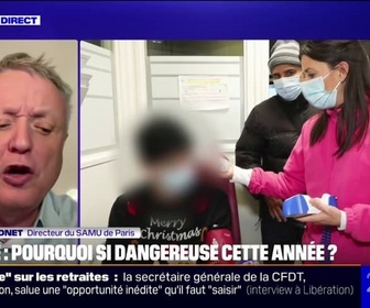 Replay 20H BFM - Frédéric Adnet (SAMU de Paris): On est dans une situation tendue avec une grippe plus sévère, très probablement parce que la couverture vaccinale est moins importante