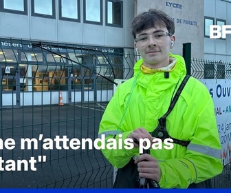 Replay ROBIN DE BFM - Mathis marche 32 kilomètres chaque jour pour récolter des dons