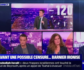 Replay Le 120 minutes - Avant une possible censure… Barnier ironise - 24/11