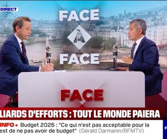Replay Face à Face - Budget: Gérald Darmanin propose de ne pas geler éventuellement le barème pour ceux qui sont à l'entrée de l'impôt sur le revenu
