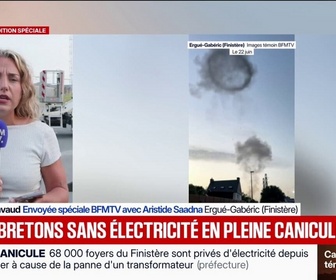 Replay BFM Première - Canicule: 68.000 bretons se retrouvent sans électricité en raison d'une panne liée aux fortes chaleurs