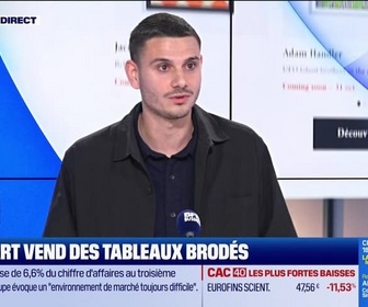 Replay Good Morning Business - Le Pitch : Vangart vend des tableaux brodés - 23/10