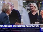 Replay BFM Story - Story 3 : Impôts/Censure, Marine Le Pen met en garde François Bayrou - 30/05