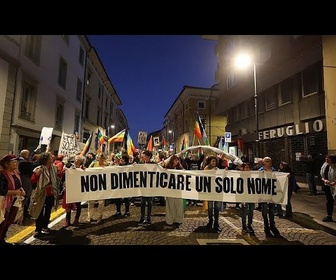 Replay Des milliers de manifestants à Udine avant le match de qualification Italie-Israël