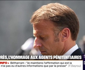Replay 20H BFM - Emmanuel Macron rend hommage aux deux agents pénitentiaires tués lors de l'évasion de Mohamed Amra