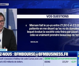 Replay BFM Bourse - Culture Bourse : Mersen fait le yoyo. Le domaine dans lequel la société évolue, cela finira par payer ou cela va vraiment prendre beaucoup de temps ? , par Julie Cohen-Heurton - 22/04