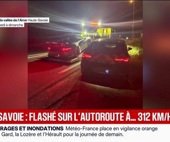 Replay BFM Première - Haute-Savoie: un automobiliste flashé sur l'autoroute à 312 km/h avec sa voiture de sport