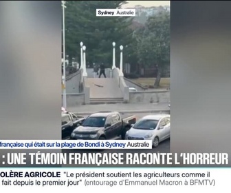 Replay 20H BFM - Ça a duré très très longtemps: cette Franco-australienne, témoin de la fusillade à Sydney qui a fait au moins douze morts, raconte