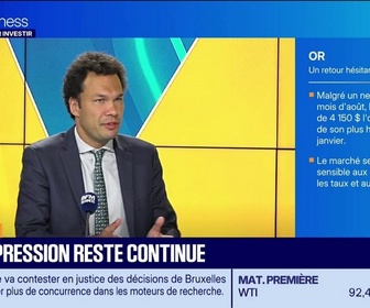 Replay Tout pour investir - Le coffre-fort : Guillaume Law-Yee - Or, la pression reste continue - 29/09