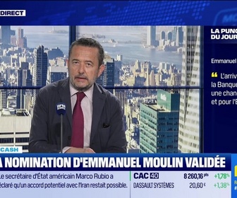 Replay BFM Bourse - La bourse cash : L'arrivée d'Emmanuel Moulin à la Banque de France est une chance pour le pays et pour l'Europe - 25/05