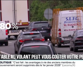 Replay 20H BFM - Sécurité routière: un portable au volant peut vous coûter votre permis