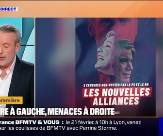 Replay Politique Première - Après le refus du PS de voter la censure, LFI parle d'une alliance PS-RN sur une affiche