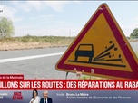 Replay BFM Première - Le gravillonnage des routes, une technique de réparation économique, mais qui endommage les véhicules et peut mettre les usagers en danger