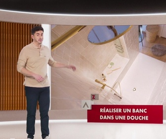 Replay Ma maison de A à Z - S01 E02 - Réaliser un banc dans une douche