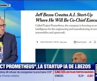 Replay Good Morning Business - Le Project Prometheus la nouvelle startup de J. Bezos